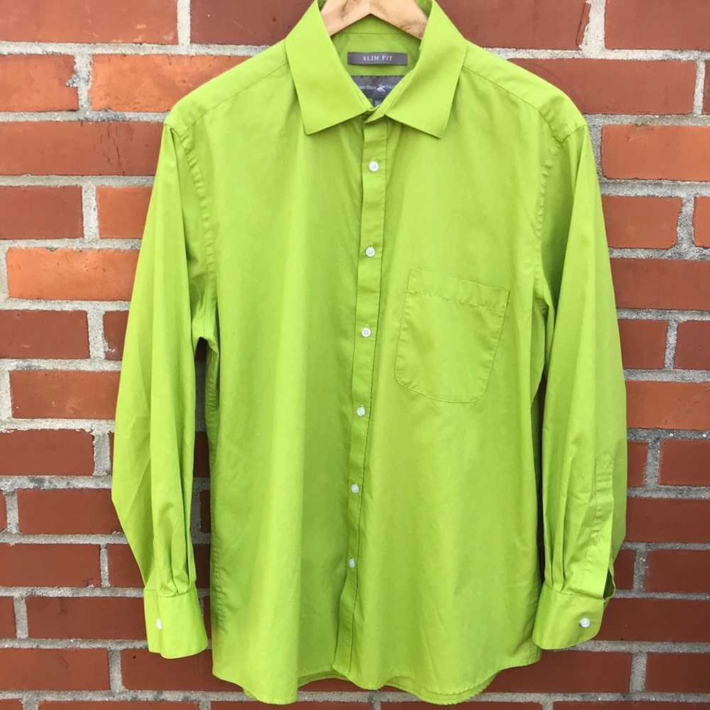 Polo Dress Shirt. Size L. Slim Fit